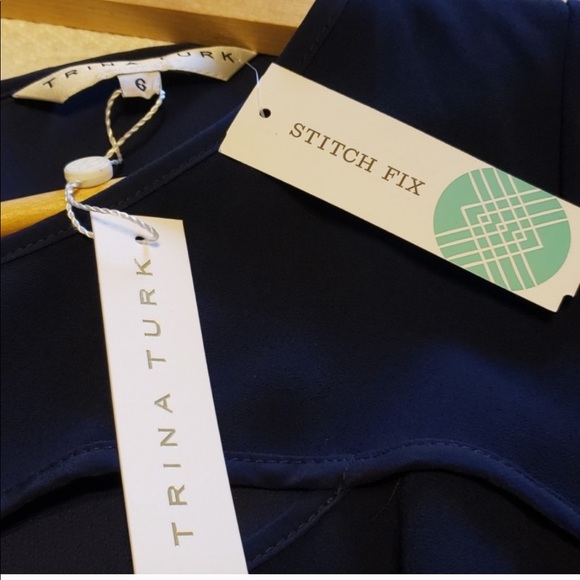 Trina Turk dress Navy - Picture 4 of 5